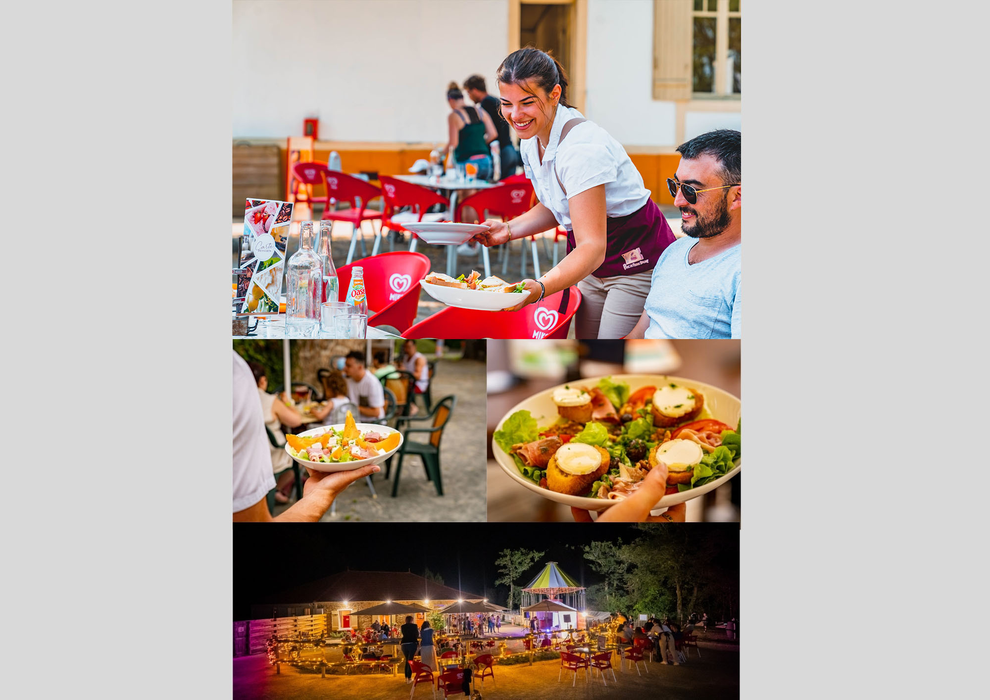 Desserts gourmands au restaurant Panoramique avec vue sur la forêt